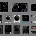 Various Modern Induction Cooktops With Different Designs And Styles For Kitchen