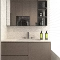 Modern Luxury Living And Dining Room Interior With Elegant Marble TV Wall And Soft Furnishings