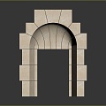 Gate House Stone Gate House Outdoor Articles Realistic 3d model