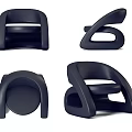 Modern Single Chair Designs With Unique Black Curved Shapes And Ergonomic Styles