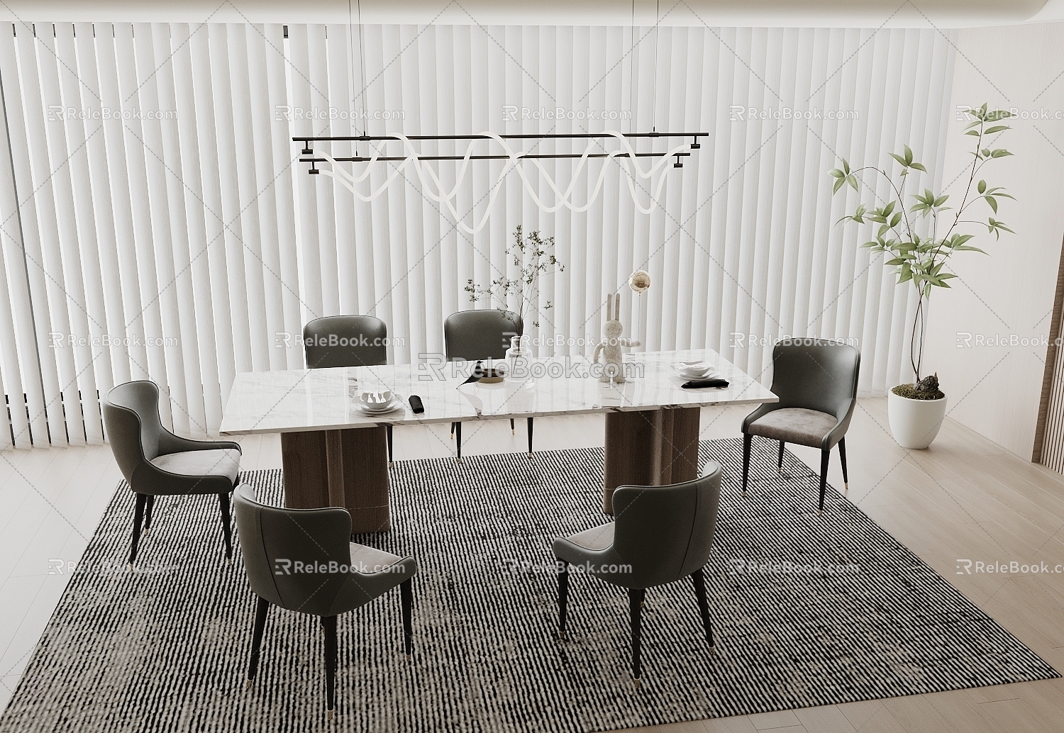 Dining Table and Chair Guest Restaurant Tea Table and Chair Dining Table and Chair Wine Table and Chair Table and Chair Combination 3d model