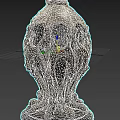 Artistic Decorative Ornament Set With Intricate Carved Design And Black Base