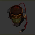 Modern gas mask sci-fi gas mask 3d model