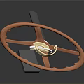 Car Parts Orange Steering Wheel With Metal Components And Design Structure