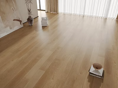 Light Colored Wooden Floor In Modern Interior With Natural Light And Smooth Surface 3d model