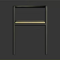 Modern Minimalist Armchair With Curved Armrests And Gray Seat Wooden Frame