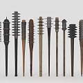 Animal Grooming Tools With Spiked Brushes And Wooden Handles For Pets