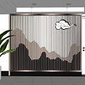 Modern Front Desk Public Office Area Service Desk Office Rest Area 3d model