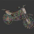 Modern White and Gray Off Road Motorcycle With Large Tires and Reflective Surface