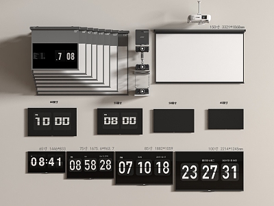 LCD TV Projection Curtain Wall-mounted TV Large screen TV Samsung TV Laser TV Projector 3d model