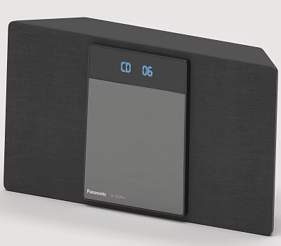 Panasonic Black Speaker With Digital Display And Modern Design For Daily Electrical Use 3d model