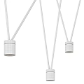 Modern Geometric Chandelier Design With Linear Hanging Light Fixture Structures 3d model
