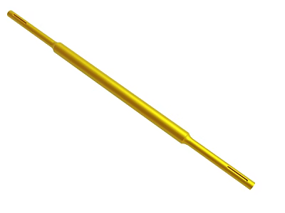 Durable Golden Long Mechanical Drill Bit Tool With Precision Design 3d model