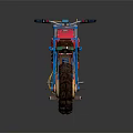 Colorful Custom Motorcycle With Pink Body Green Frame And Brown Seat