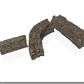Ancient Building Stone Arch Components With Curved Design And Textured Surface
