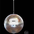 Mirrored Disco Ball Chandelier Suspended By Chain With Sparkling Reflective Tiles