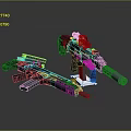 Modern Tactical Weapons Featuring Assault Rifle And Pistol With Scope And Metallic Finish