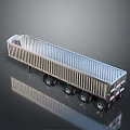 Heavy Duty Aluminum Cargo Trailer With Long Bed And Multiple Wheels For Transport
