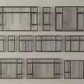 modern window casement window floor to ceiling window balcony window 3d model