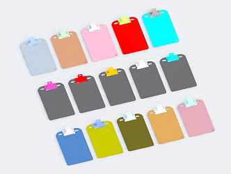 File folder file clip office supplies 3d model
