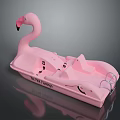 Pink Flamingo Shaped Pedal Boat With THE PINK TROUBLE Design And Seats