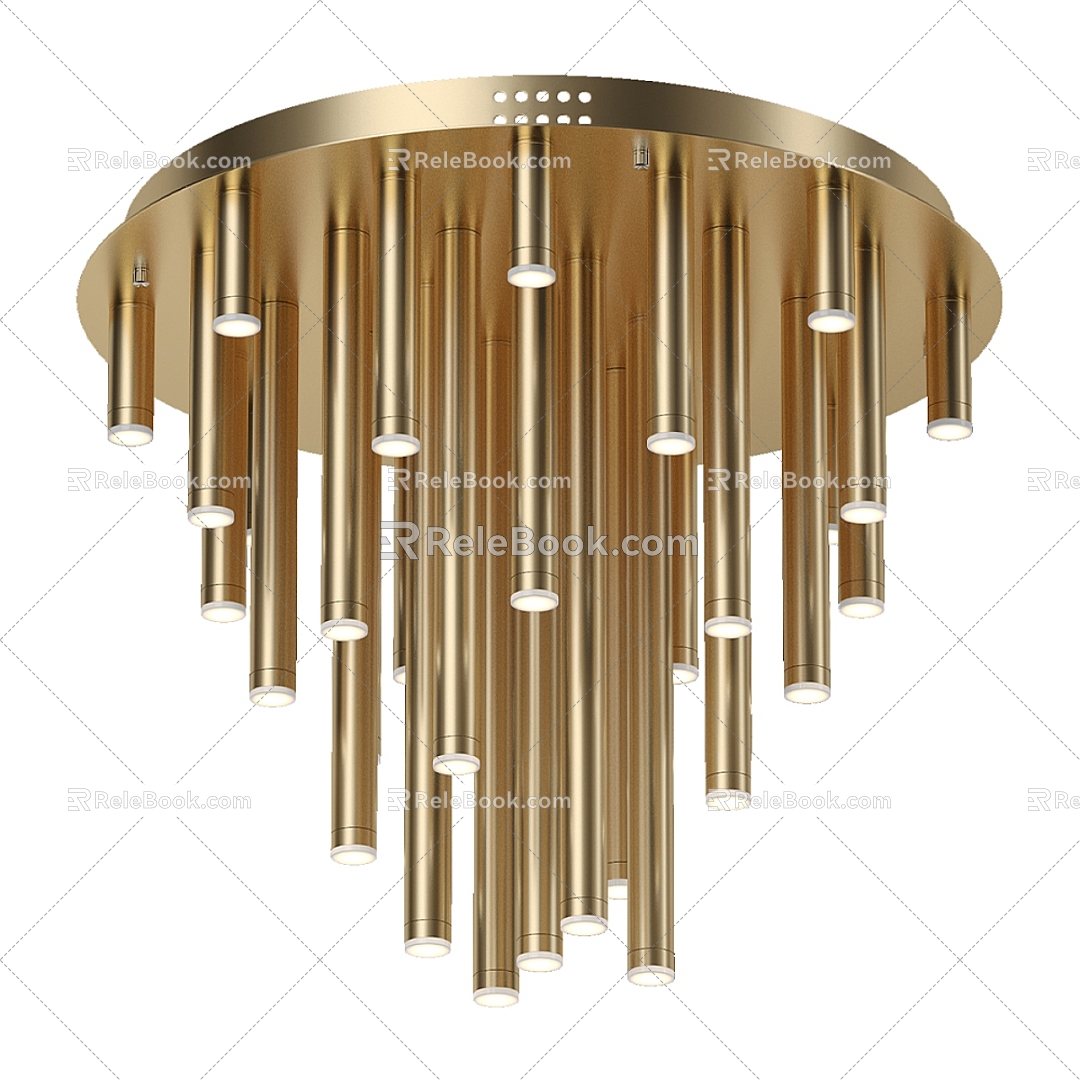 metal chandelier chandelier 3d model