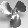 Marine Metal Propeller With Blades Shaft And Central Sphere Design