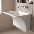 Elegant Modern Bathroom Washbasin Design With Wall Mounted Cabinet Mirror And Natural Light Window