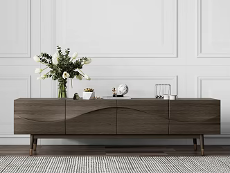 Modern TV Cabinet Solid Wood TV Cabinet 3d model