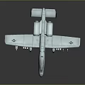 Detailed Military Aircraft Model Featuring Twin Engines Underwing Weapons And Star Insignia