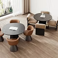 Modern leisure tables and chairs 3d model