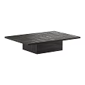 Dark Wood Coffee Table With Textured Surface And Modern Design 3d model