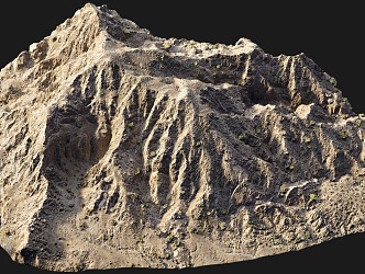 modern mountain vein mountain peak gobi terrain barren mountain big mountain terrain mountain shape mountain 3d model