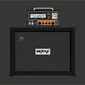 Orange High Performance Electronic Amplifier Head With Matching Speaker Cabinet System 3d model