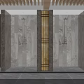 Modern SPA Sauna Room with Massage Tables Stone Walls and Wooden Panels