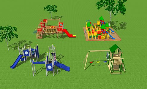 modern slide 3d model