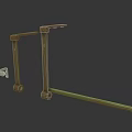 Brass Furniture Legs With Two Main Supports And Small Component Parts