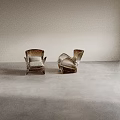 Modern Transparent Frame Leisure Chairs with Light Colored Cushions and Elegant Minimalist Style
