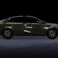 Olive Green Sporty Sedan With Sleek Body Modern Headlights And Alloy Wheels