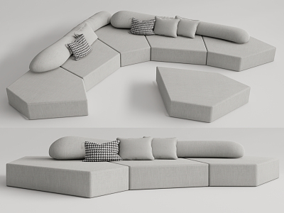 Modern Combination Sofa Multiplayer Sofa model