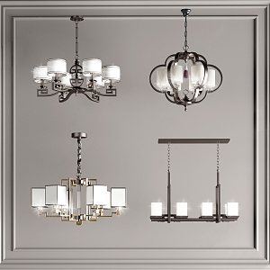 New Chinese Chandelier 3d model