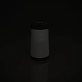 Bose Bluetooth Speaker With Cylindrical Design Silver Black Top Control Buttons And Mesh Surface