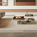 Modern Living Room Interior Design With TV Wall Sofa Coffee Table And Decorative Shelves