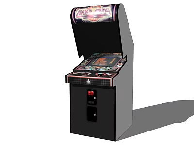 Classic Arcade Machine Entertainment Appliance For Retro Gaming With Control Panel And Screen 3d model