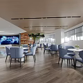 Modern Reception Area Design With Wooden Desk Office Chairs And Bookshelves In Contemporary Office
