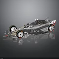 Sleek Racing Car With Streamlined Body And Open Cockpit Design Features