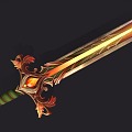 Long Sword Sword Sword Fantasy Long Sword Magic Weapon 3d model