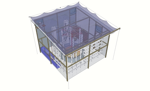 44 Greenhouse Sunshine House Building 3d model