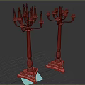 Floor Standing Classic Candelabra With Multiple Candle Branches And Sturdy Base 3d model