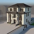 New Chinese Villa 3d model